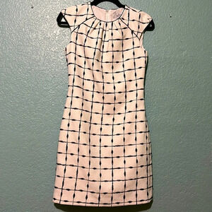 Badgley Mischka  black& white embroidered dress size 2